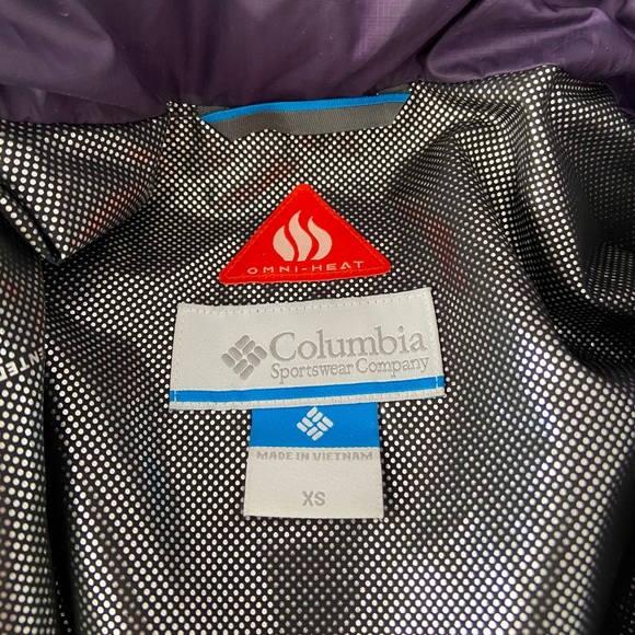 Purple Columbia Winter Jacket with Omniheat and Fur Hood - Picture 3 of 4